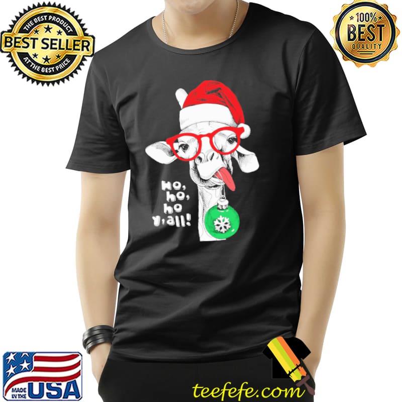 Giraffe Hi All Hohoho Y'all Christmas Shirt Unisex Giraffe Hi All Hohoho Y'all Christmas Shirt Unisex