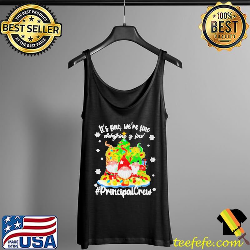 Gnomes it's fine we're fine everything is fine #principal crew merry christmas lights Tank Top Gnomes it's fine we're fine everything is fine #principal crew merry christmas lights Tank Top