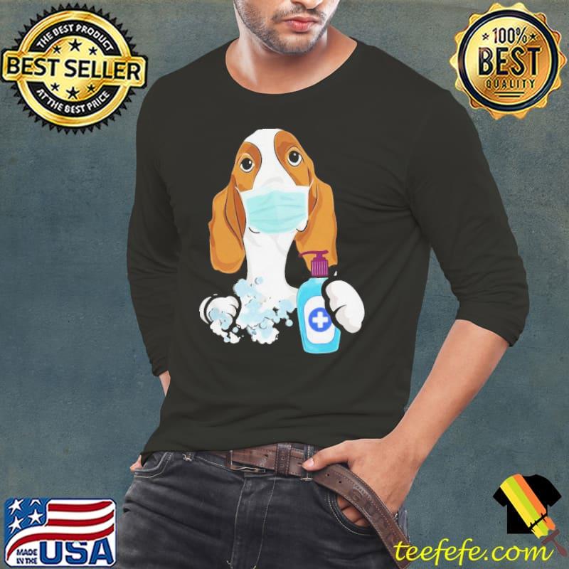 Good Basset Hound Face Mask Shirt Long Sleeve Tee Good Basset Hound Face Mask Shirt Long Sleeve Tee