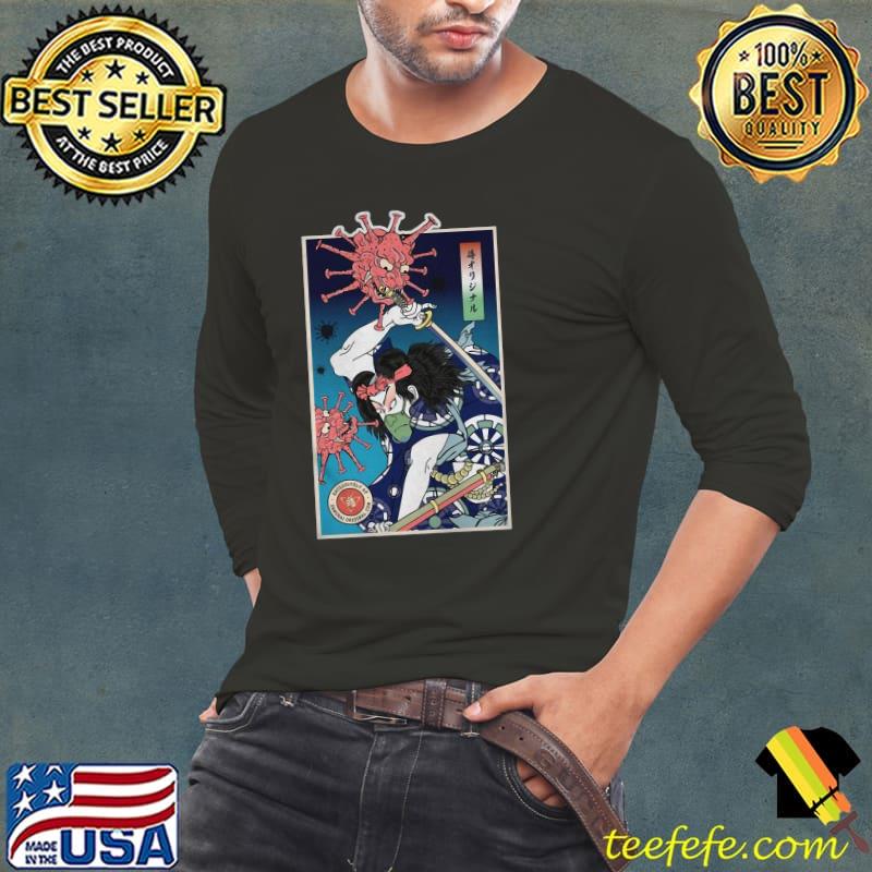 Good Samurai Vs Virus Demon Shirt Long Sleeve Tee Good Samurai Vs Virus Demon Shirt Long Sleeve Tee