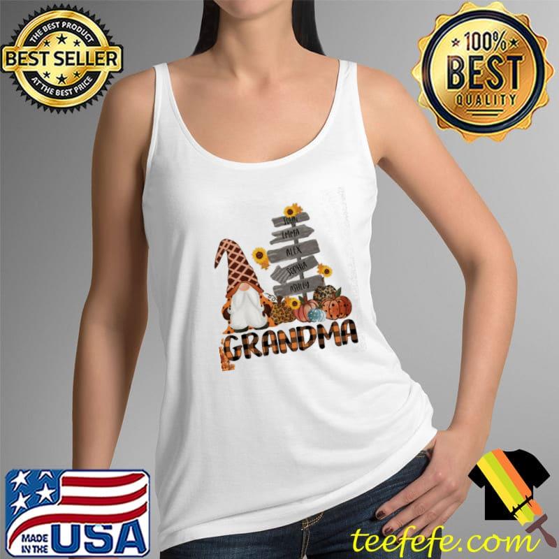 Grandma Gnome Halloween Pumpkin Shirt Tank Top Grandma Gnome Halloween Pumpkin Shirt Tank Top