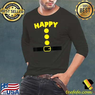 Happy Dwarf Halloween Color Matching Family Costume Happy T-Shirt