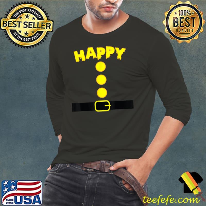 Happy Dwarf Halloween Color Matching Family Costume Happy T-Shirt