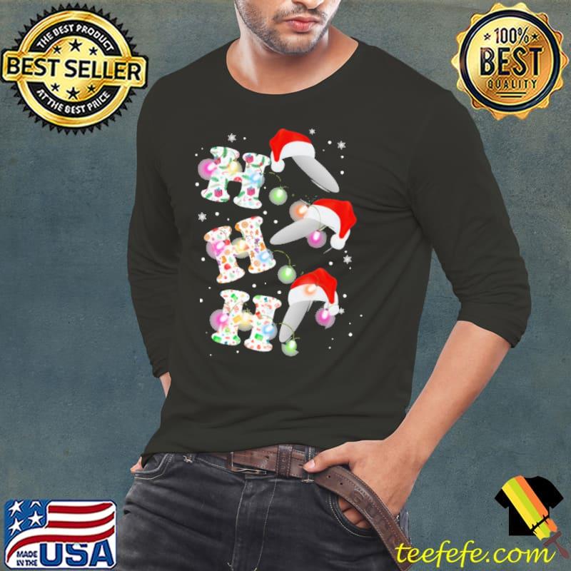 Hockey Ho Ho Ho Christmas Light Shirt Hockey Ho Ho Ho Christmas Light Shirt