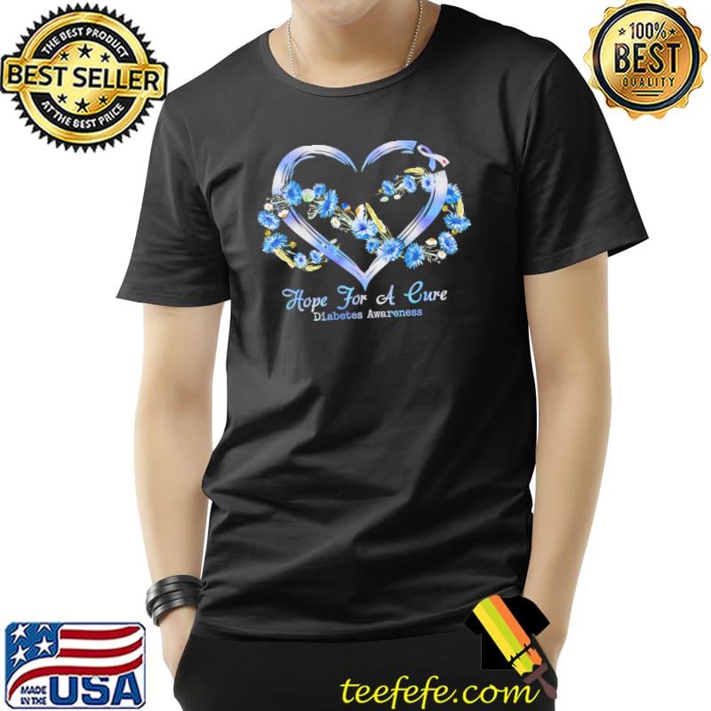 Hope For A Cure Diabetes Awareness Infinity Heart Shirt Unisex Hope For A Cure Diabetes Awareness Infinity Heart Shirt Unisex
