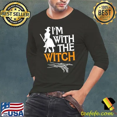 I'm with the witch funny Halloween T-Shirt