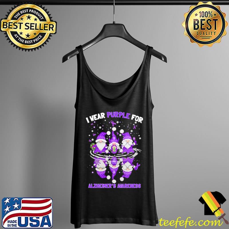 I wear purple for alzheimers awareness gnome s Tank Top I wear purple for alzheimers awareness gnome s Tank Top