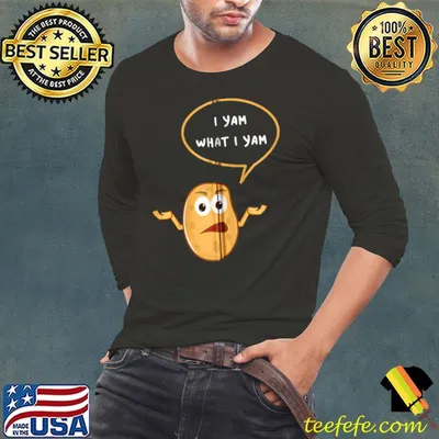 I Yam What I Yam Pun Funny Thanksgiving Turkey Day T-shirt