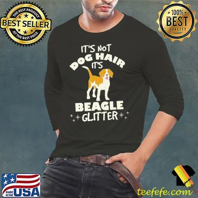 It's Not Hair It's Beagle Glitter Bling Shirt
