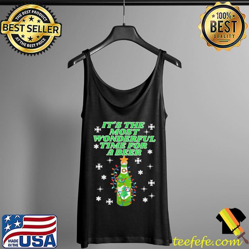 It's The Most Wonderful Time For A Beer Christmas Shirt Tank Top It's The Most Wonderful Time For A Beer Christmas Shirt Tank Top