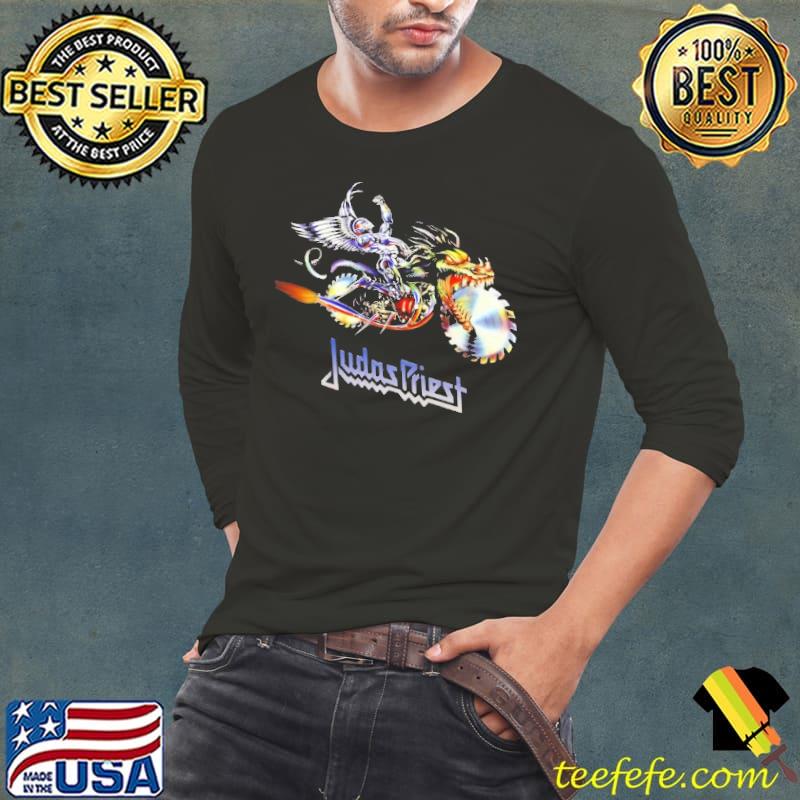 Judas Priest Painkiller Rider Saw Blades Shirt Long Sleeve Tee Judas Priest Painkiller Rider Saw Blades Shirt Long Sleeve Tee