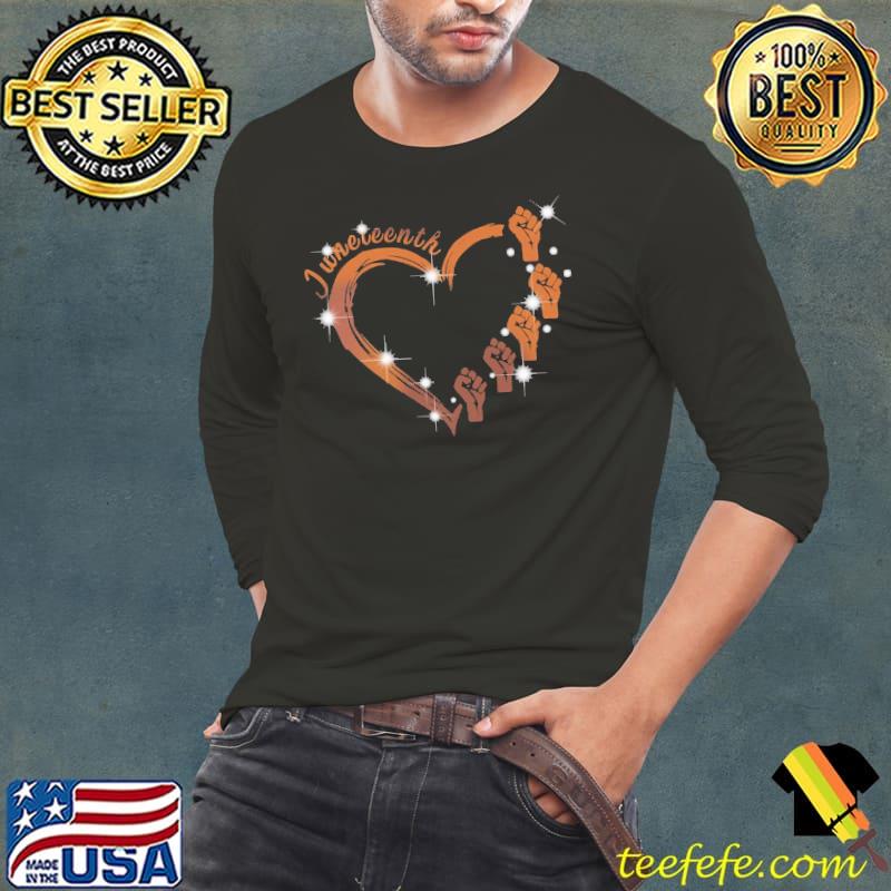Junteenth Heart Black Woman shirt Junteenth Heart Black Woman shirt