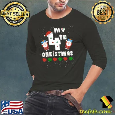Kids Kids My Fourth Christmas Baby Child 4th Xmas Idea T Shirt