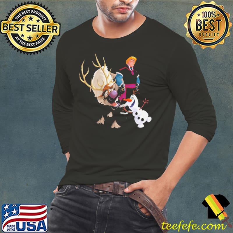 Kristoff olaf and reindeer merry christmas shirt