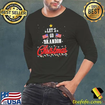 Let’s Go Brandon Christmas Tree Lights Pjama Holiday T-Shirt