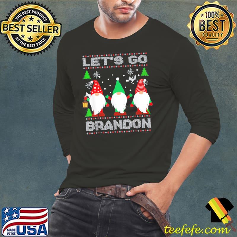 Let’s Go Brandon Gnome Christmas Gnome Ugly Christmas T-Shirt