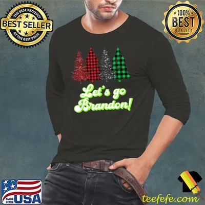 Let’s Go Brandon Plaid Xmas Christmas Sweater Anti Biden T Shirt