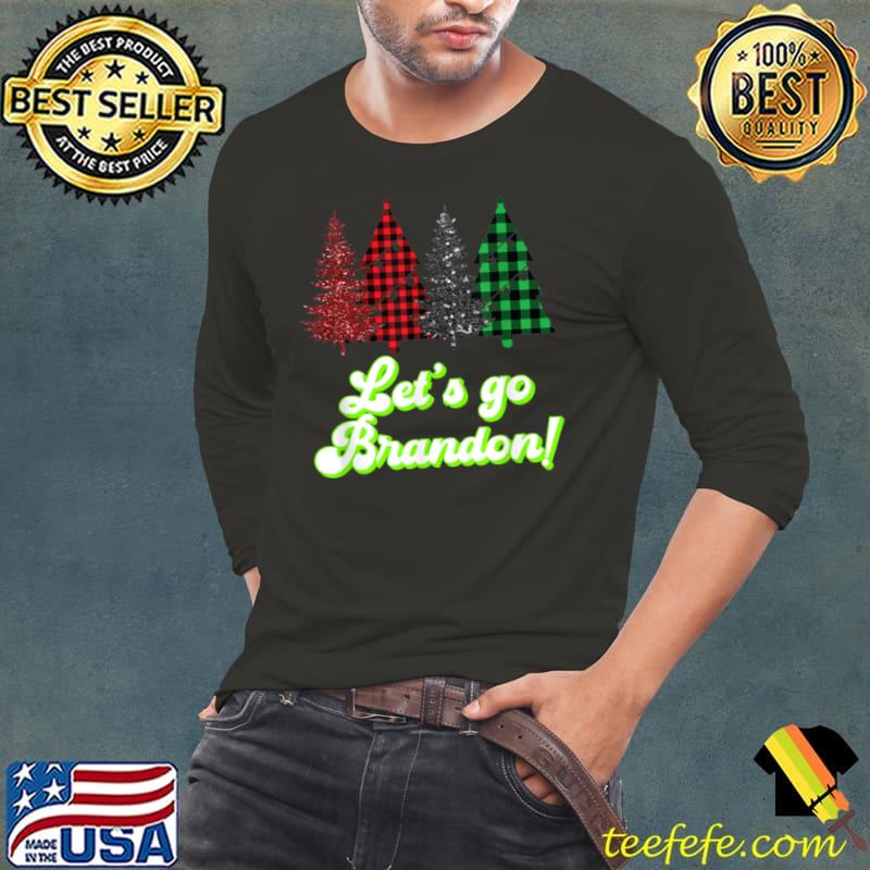 Let’s Go Brandon Plaid Xmas Christmas Sweater Anti Biden T Shirt
