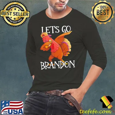 Lets Go Brandon Thanksgiving Day Dabbing Turkey T-Shirt