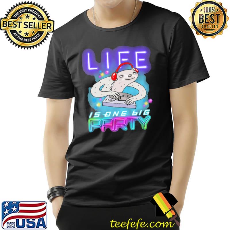 Life Is One Big Party Sloth DJ Vintage Shirt Unisex Life Is One Big Party Sloth DJ Vintage Shirt Unisex