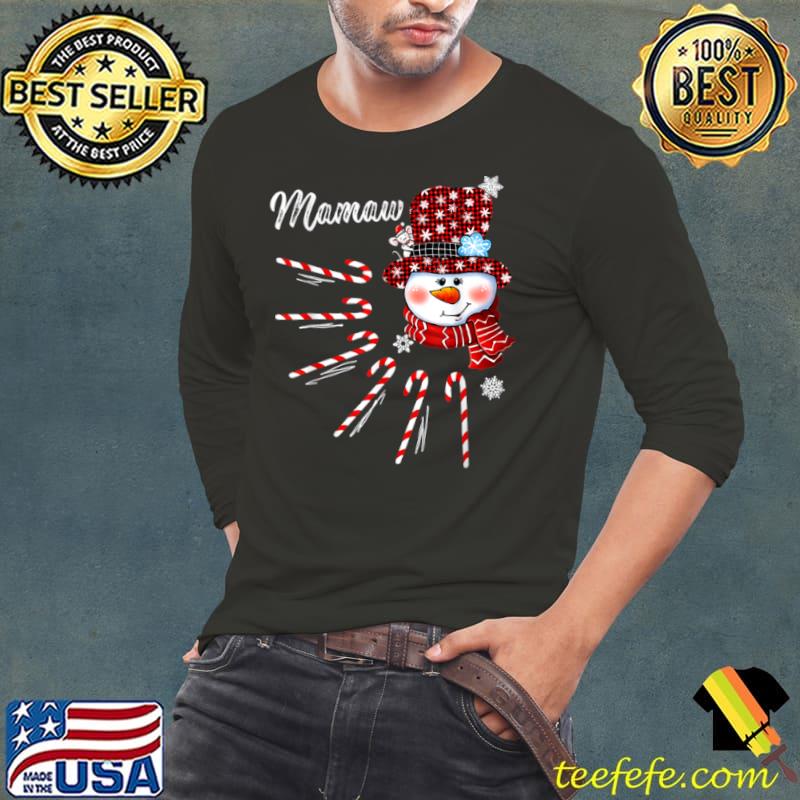 Mamaw Christmas Snowman T Shirt