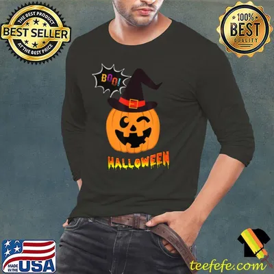 Mens Funny Halloween Pumpkin T Shirt