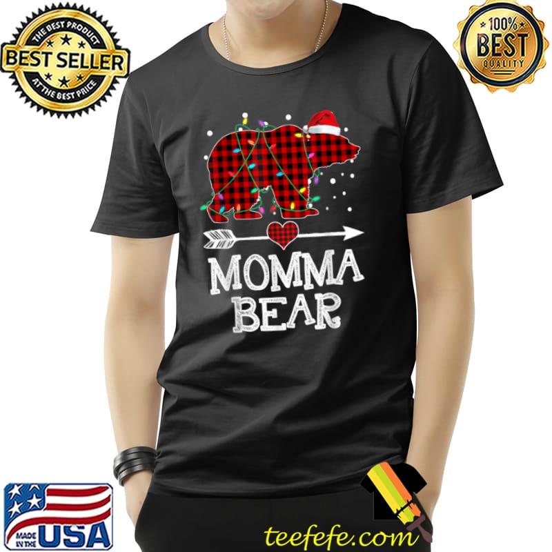 Momma Bear Shirt, Red Buffalo Plaid Momma Bear Pajama T Shirt Unisex Momma Bear Shirt, Red Buffalo Plaid Momma Bear Pajama T Shirt Unisex