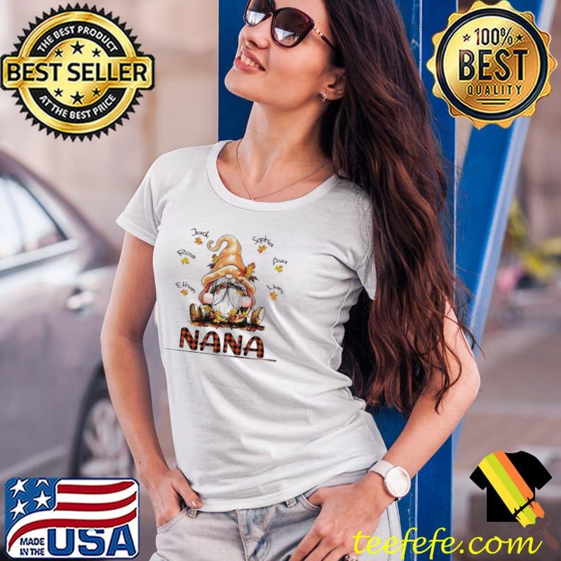 Nana Gnome Autumn Shirt Ladies Tee Nana Gnome Autumn Shirt Ladies Tee