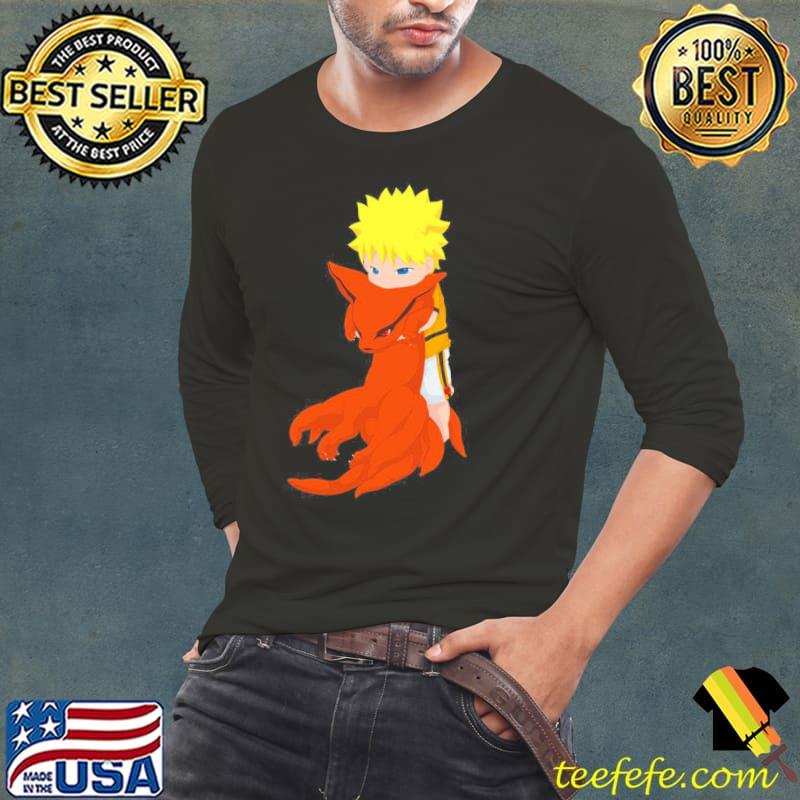 Naruto And Kurama Anime Shirt Long Sleeve Tee Naruto And Kurama Anime Shirt Long Sleeve Tee