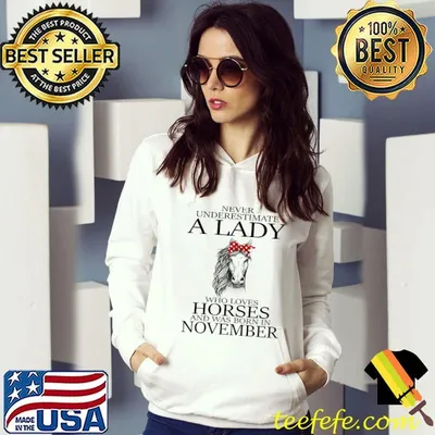 Never Underestimate A LAdy Who Loves Horses And Was Born In November Shirt