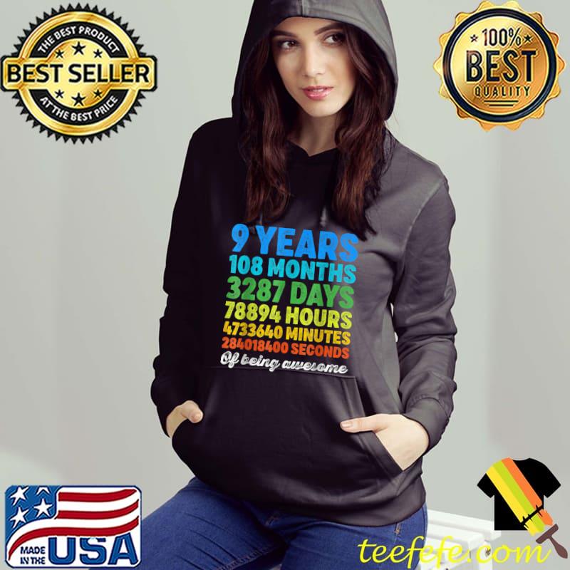 Nice 9 Years Old Gifts 9th Birthday Tee Vintage Retro Countdown T-Shirt Hoodie Nice 9 Years Old Gifts 9th Birthday Tee Vintage Retro Countdown T-Shirt Hoodie