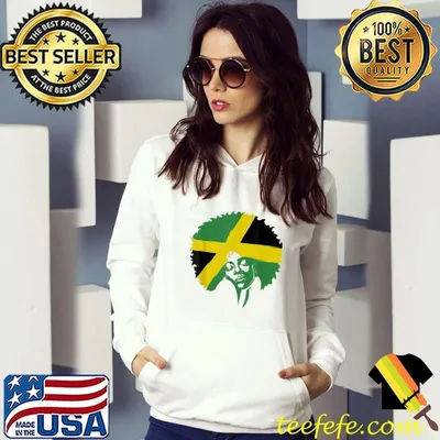 Nice Afro Hair Jamaica Shirt Black Melanin Jamaican Flag Shirt