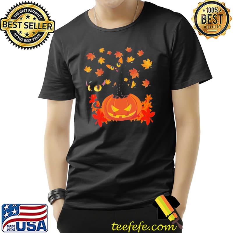 Nice Black Cats Pumpkin Halloween Shirt Unisex Nice Black Cats Pumpkin Halloween Shirt Unisex