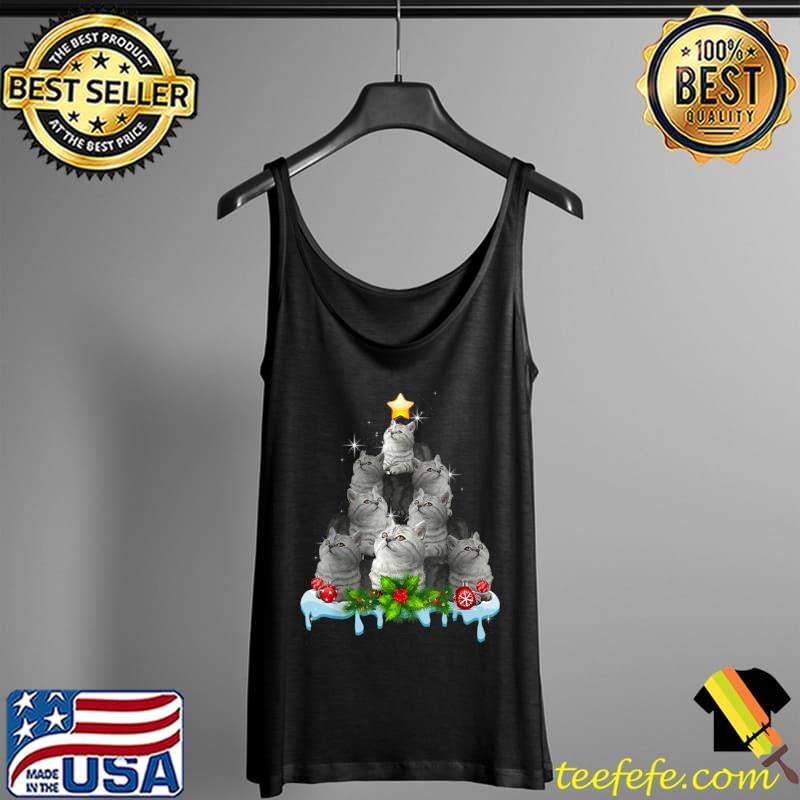 Nice British Shorthair Cat Christmas Tree Cat Xmas T Shirt Tank Top Nice British Shorthair Cat Christmas Tree Cat Xmas T Shirt Tank Top