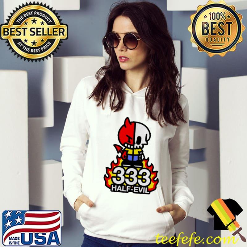 Nice cat Demon Skeleton 333 Half Evil Shirt