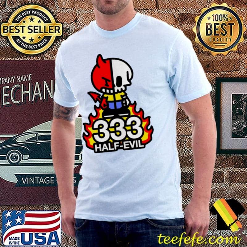 Nice cat Demon Skeleton 333 Half Evil Shirt Unisex Nice cat Demon Skeleton 333 Half Evil Shirt Unisex