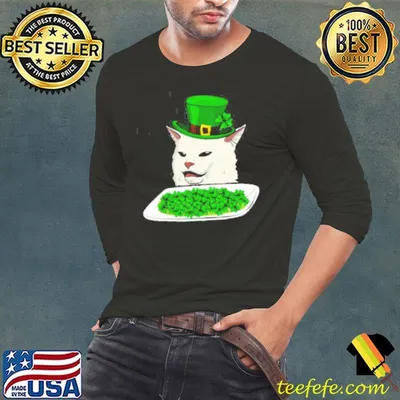Nice cat Meme Yelling St Patricks Day Irish Shirt