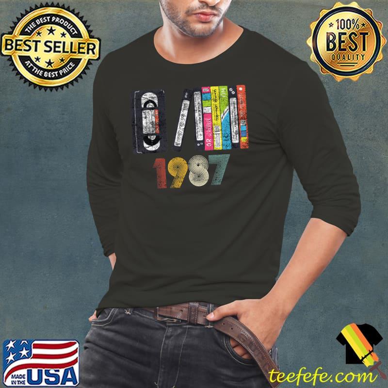 Nice cD Retro 1987 T-Shirt Long Sleeve Tee Nice cD Retro 1987 T-Shirt Long Sleeve Tee