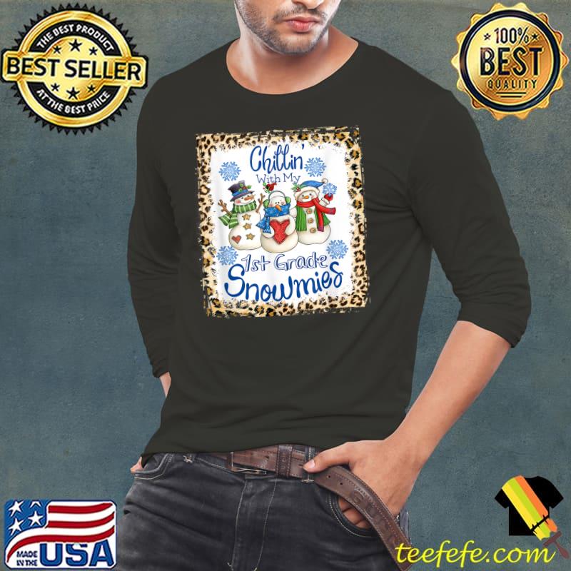 Nice Chillin' With My 1st First Grade Snowmies Teacher Christmas T-Shirt Long Sleeve Tee Nice Chillin' With My 1st First Grade Snowmies Teacher Christmas T-Shirt Long Sleeve Tee