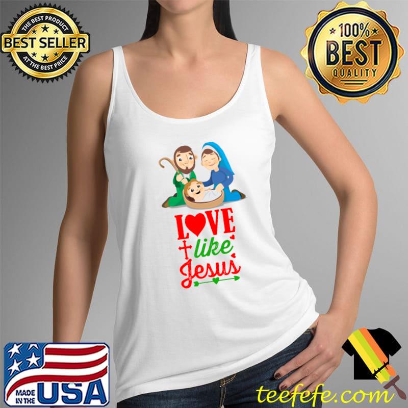 Nice Christmas Nativity Birth of Jesus Christ Christian Religious T- Tank Top Nice Christmas Nativity Birth of Jesus Christ Christian Religious T- Tank Top