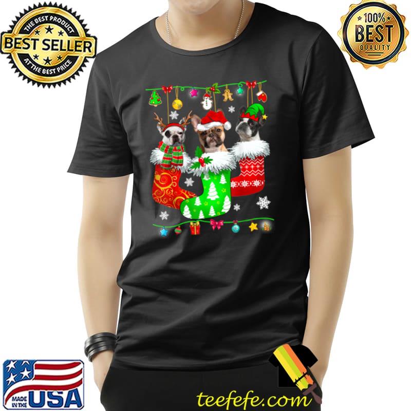 Nice Christmas Socks Pajama French Bulldog Dog Puppy Lover T Shirt Unisex Nice Christmas Socks Pajama French Bulldog Dog Puppy Lover T Shirt Unisex