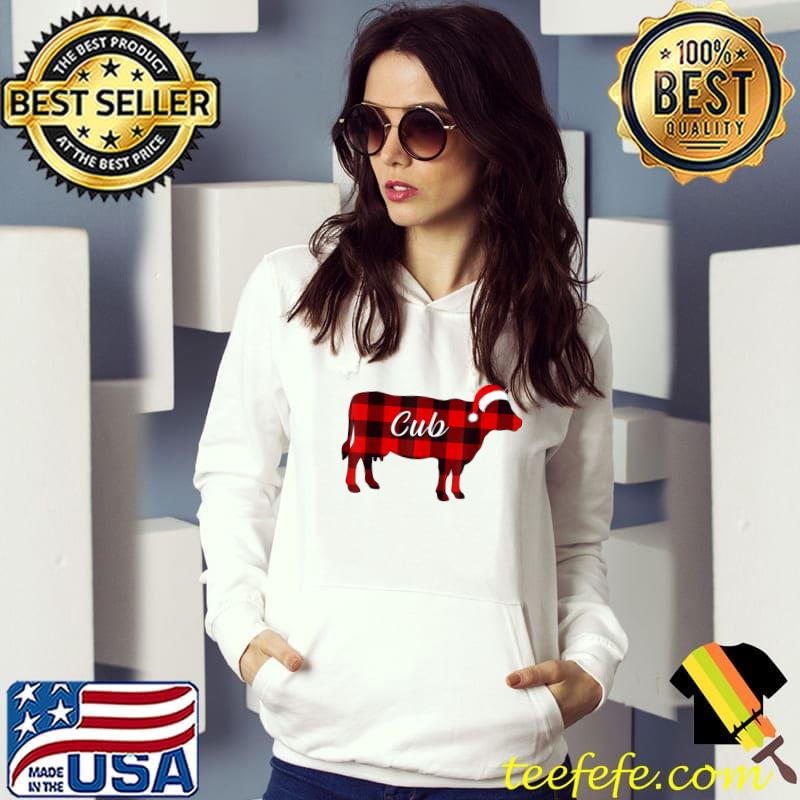 Nice cow Cub Pajama Red Plaid Cow Lover Christmas Farmer Family T-Shirt