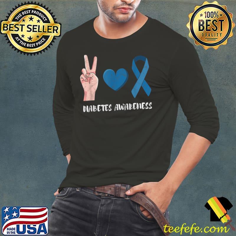 Nice diabetes Awareness Month Hope Fight Cure Vintage T1 T3 T-Shirt