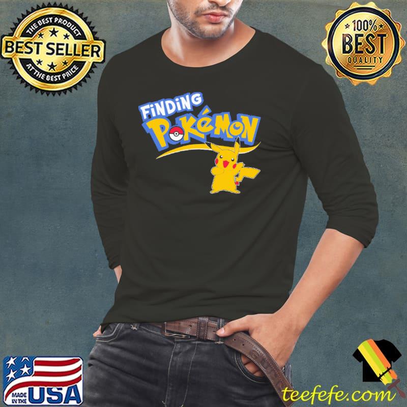 Nice Finding Pokemon Waving Pikachu Shirts Long Sleeve Tee Nice Finding Pokemon Waving Pikachu Shirts Long Sleeve Tee
