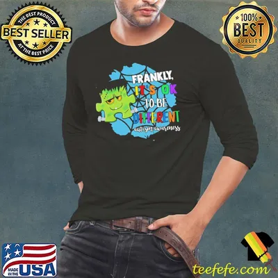 Nice Franky It's Ok To Be Different Autism Awareness Frankenstein Vintage Shirt