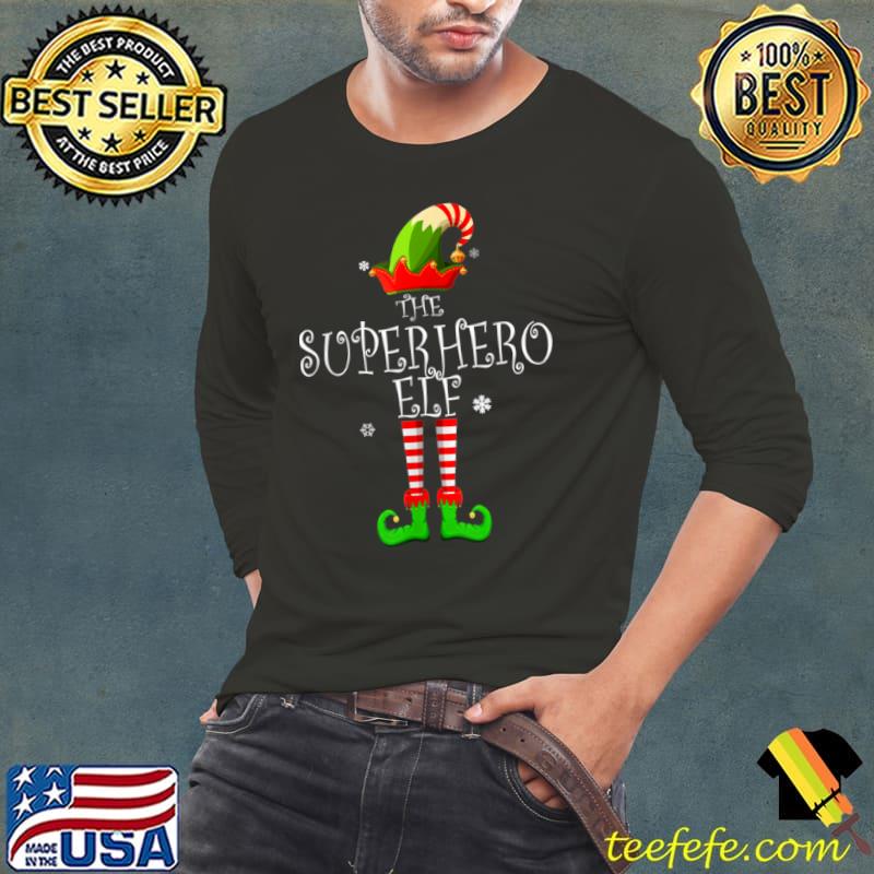 Nice Funny Matching Family Christmas The Superhero Elf T Shirt