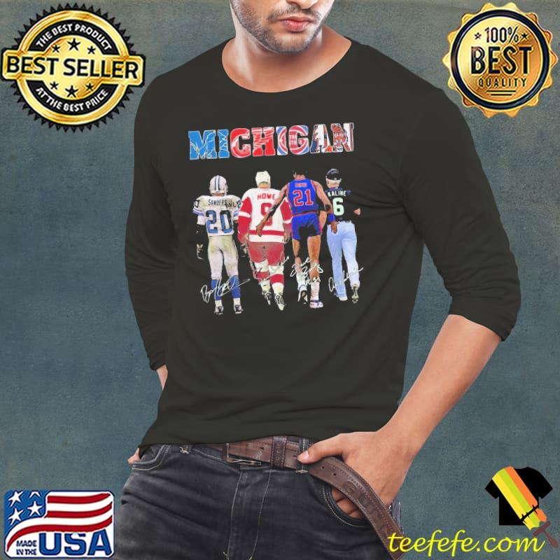 Nice Good Michigan Sanoers Howe Bing And Kaline Signatures Shirt Long Sleeve Tee Nice Good Michigan Sanoers Howe Bing And Kaline Signatures Shirt Long Sleeve Tee
