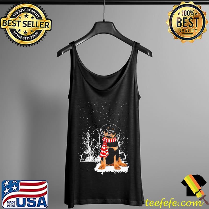 Nice Grateful Rottweiler Snow Scarf Christmas Shirt Tank Top Nice Grateful Rottweiler Snow Scarf Christmas Shirt Tank Top