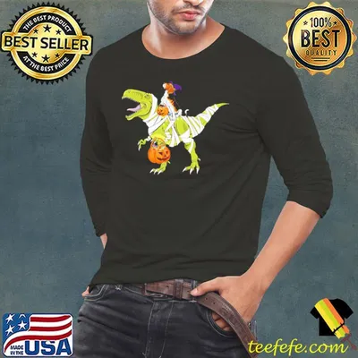 Nice halloween dinosaur pumpkin Beagle witch funny shirt