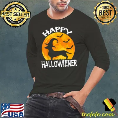 Nice Happy Hallowiener Funny Halloween Wiener Dachshund Witch T Shirt
